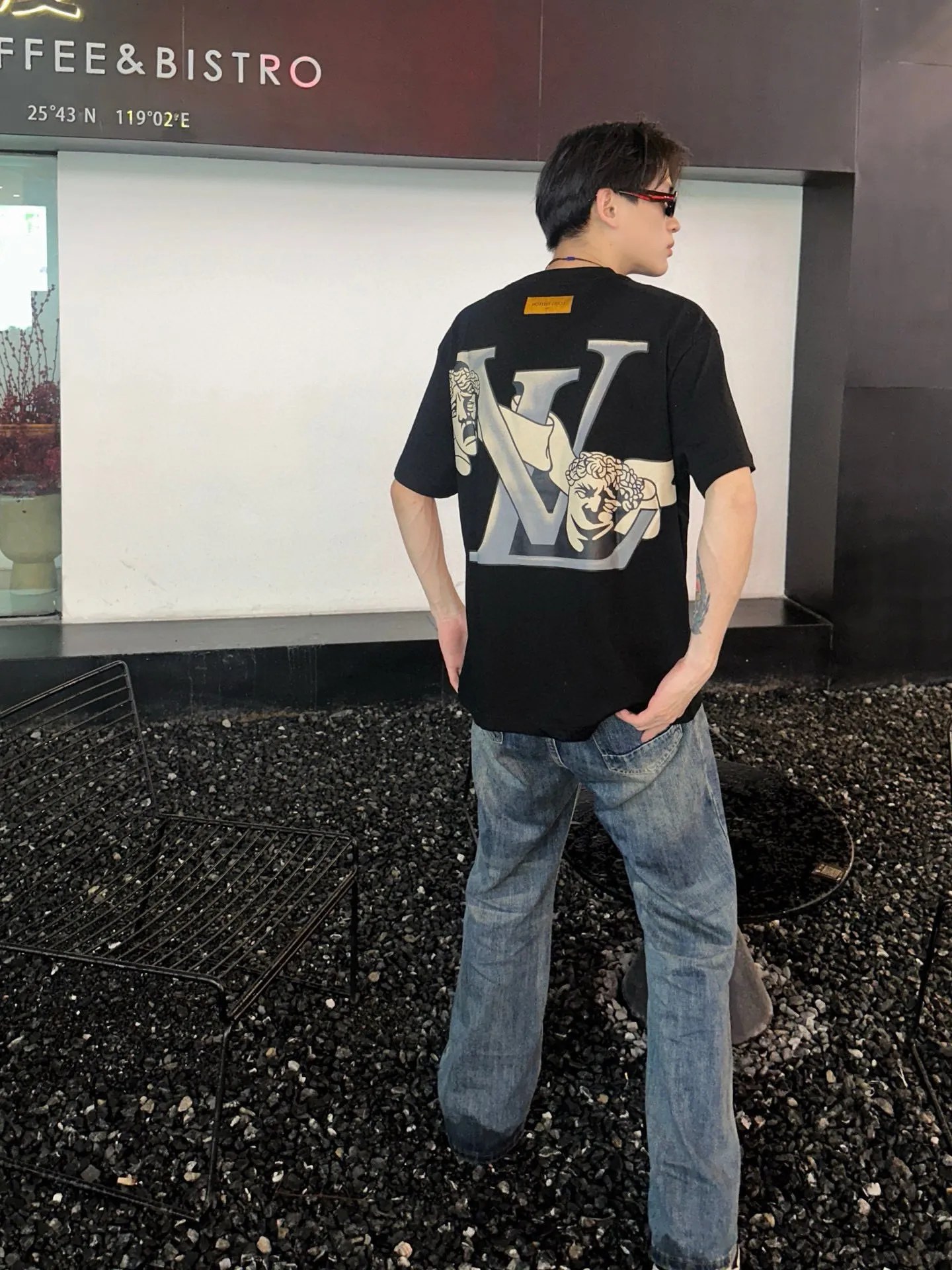 Louis Vuitton/Louis Vuitton 24ss clown print short sleeves on the back
